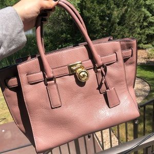 Michael Kors Large Satchel in Dusty Rose